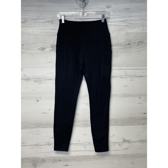 Baleaf Pants Womens Small Black Water Resistant High Rise Yoga Leggings Pockets - Picture 1 of 13